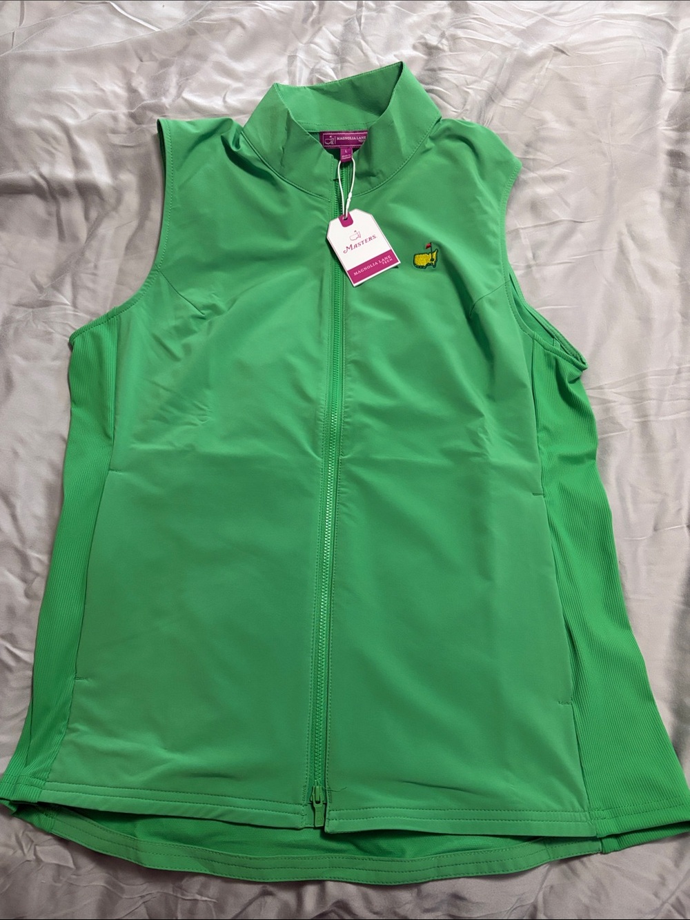 NWT Masters 2026 Green Golf Vest - Performance Zip Front